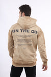 "OFF White " Trendy Printed Beige Hoodie