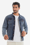 Denim Jacket With Front Pockets - Standard Blue