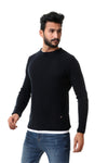 Knitted Acrylic Round Neck Pullover – Navy