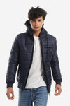 Ribbed Cuffs & Hem Quilted Hooded Bomber Jacket