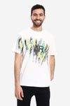 Printed Regular Fit Slip On T-Shirt - Black, Yellow & Green