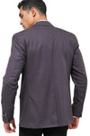 Slub Pattern Regular Fit Blazer - Gray & Silver