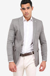 Tweed Pattern Regular Fit Blazer - Gray