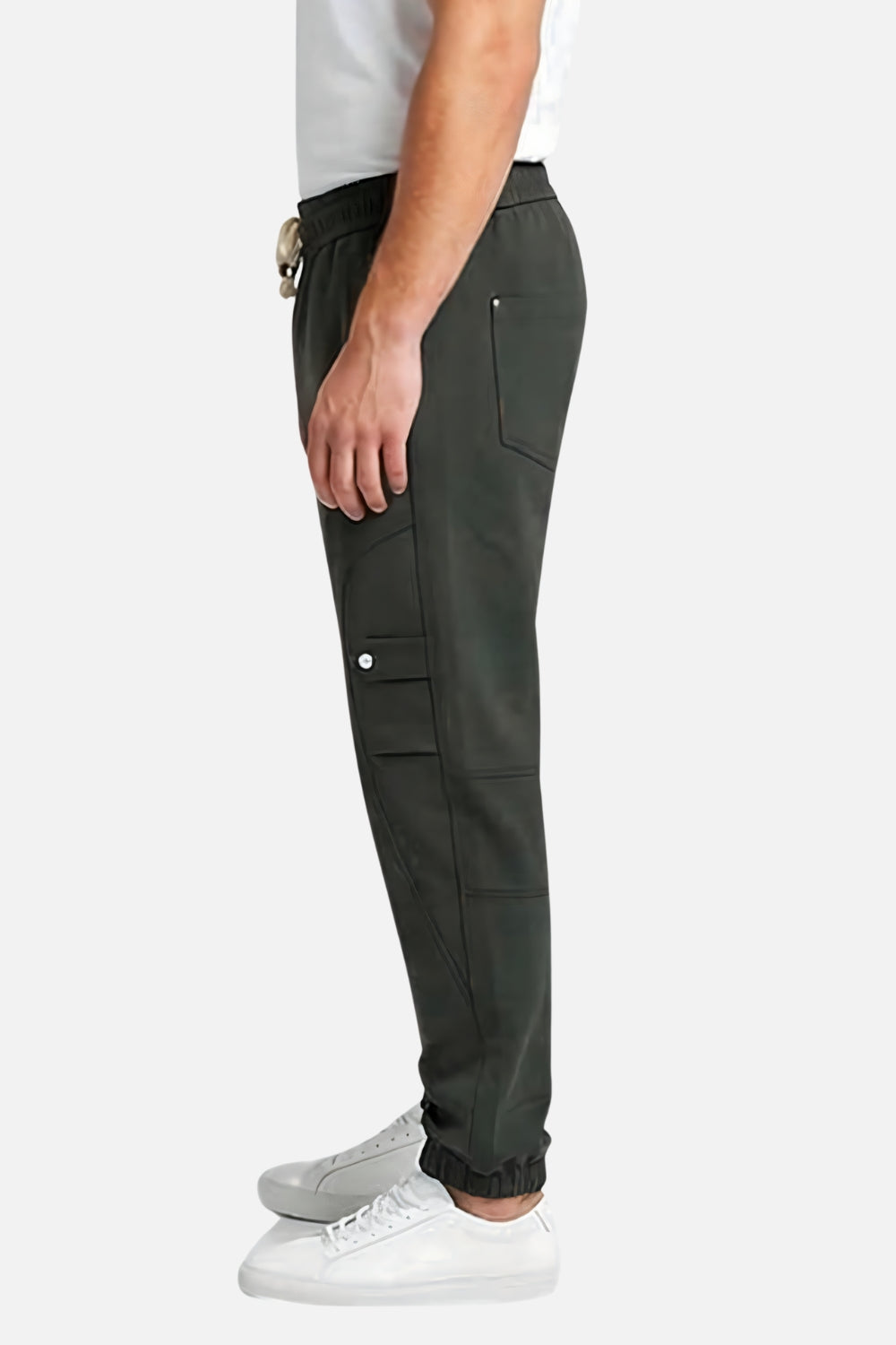 Men’s Black Jogger Pants – Soft Fabric, Slim Fit – Grey