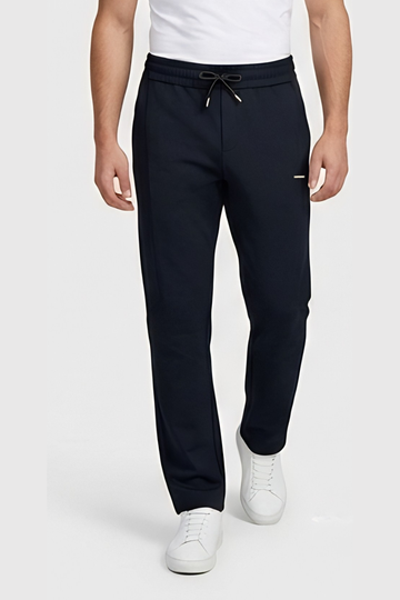 Men’s Black Regular Fit Jogger Pants – Lycra Fabric Casual Drawstring Trousers