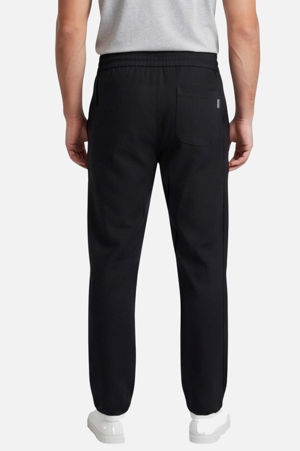 Men’s Black Regular Fit Jogger Pants – Lycra Fabric Casual Drawstring Trousers