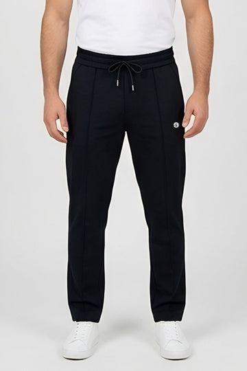 Men’s Black Regular Fit Jogger Pants – Lycra Fabric Casual Drawstring Trousers