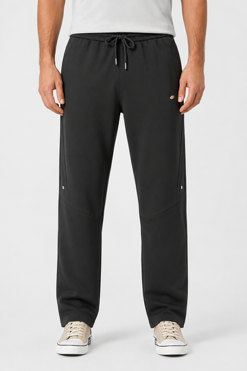 Men’s Casual Wide Leg Jogger Pants – Adjustable Drawstring -Black