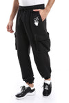 Elastic Waist With Drawstring With Sweatpants – Black