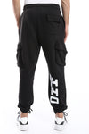 Elastic Waist With Drawstring With Sweatpants – Black