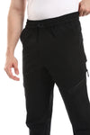 Waterproof Black Sweatpants With Multi-Pockets