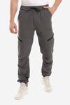 Waterproof Black Sweatpants With Multi-Pockets