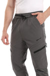 Waterproof Black Sweatpants With Multi-Pockets