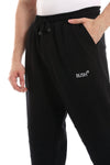 Cotton Elastic Waist Pants - Black