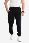 Comfy Black Pants With Elastic Trim