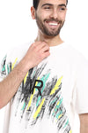 Printed Regular Fit Slip On T-Shirt - Black, Yellow & Green