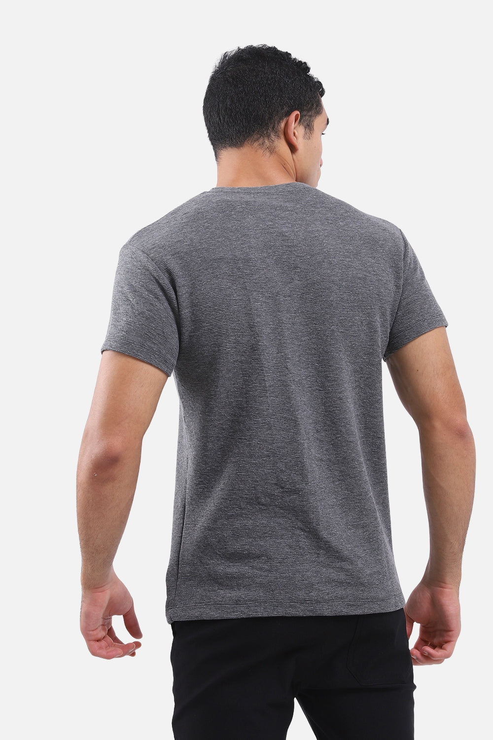 Regular Fit Horizontal Ribbed T-Shirt