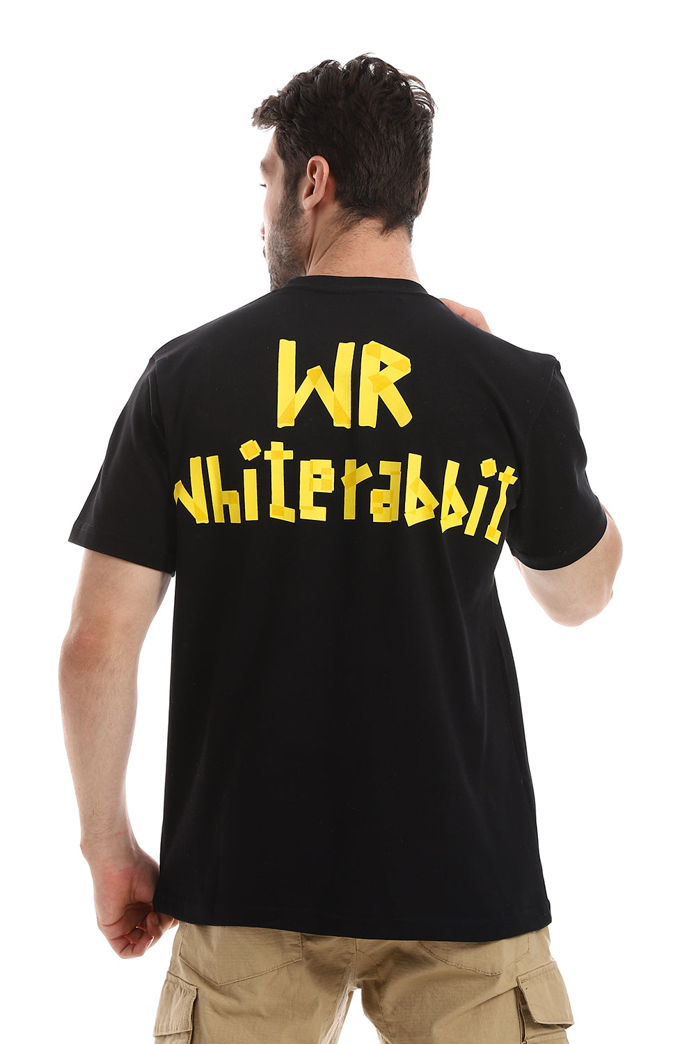 Tapped Like "White Rabbit" Printed Black Tee