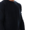 bbed Round Neck Acrylic Pullover -* Grey