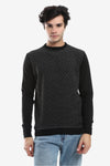 Knitted Pullover With Ribbed Hem - *-Olive