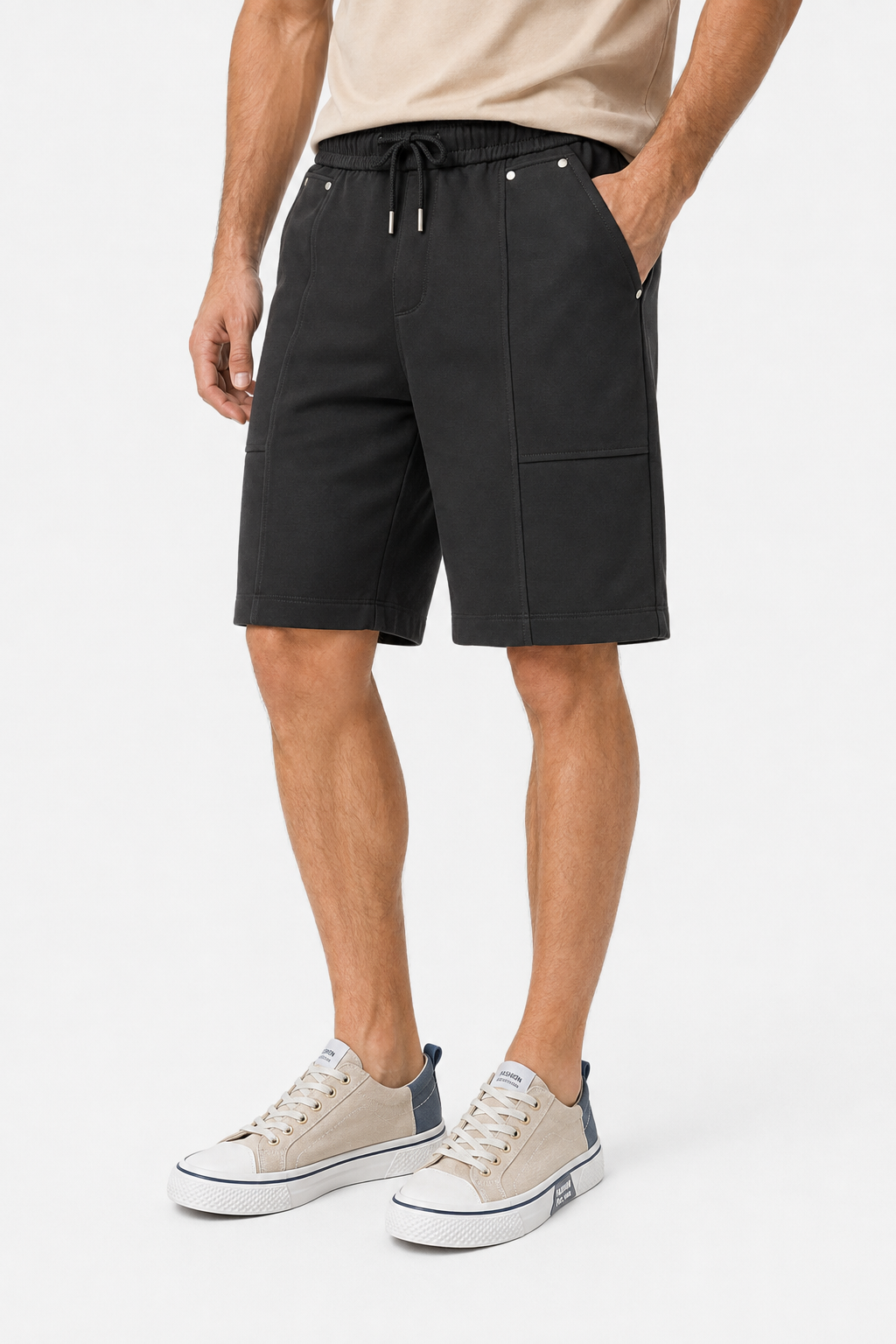 Side Pockets Summer Short With Drawstring