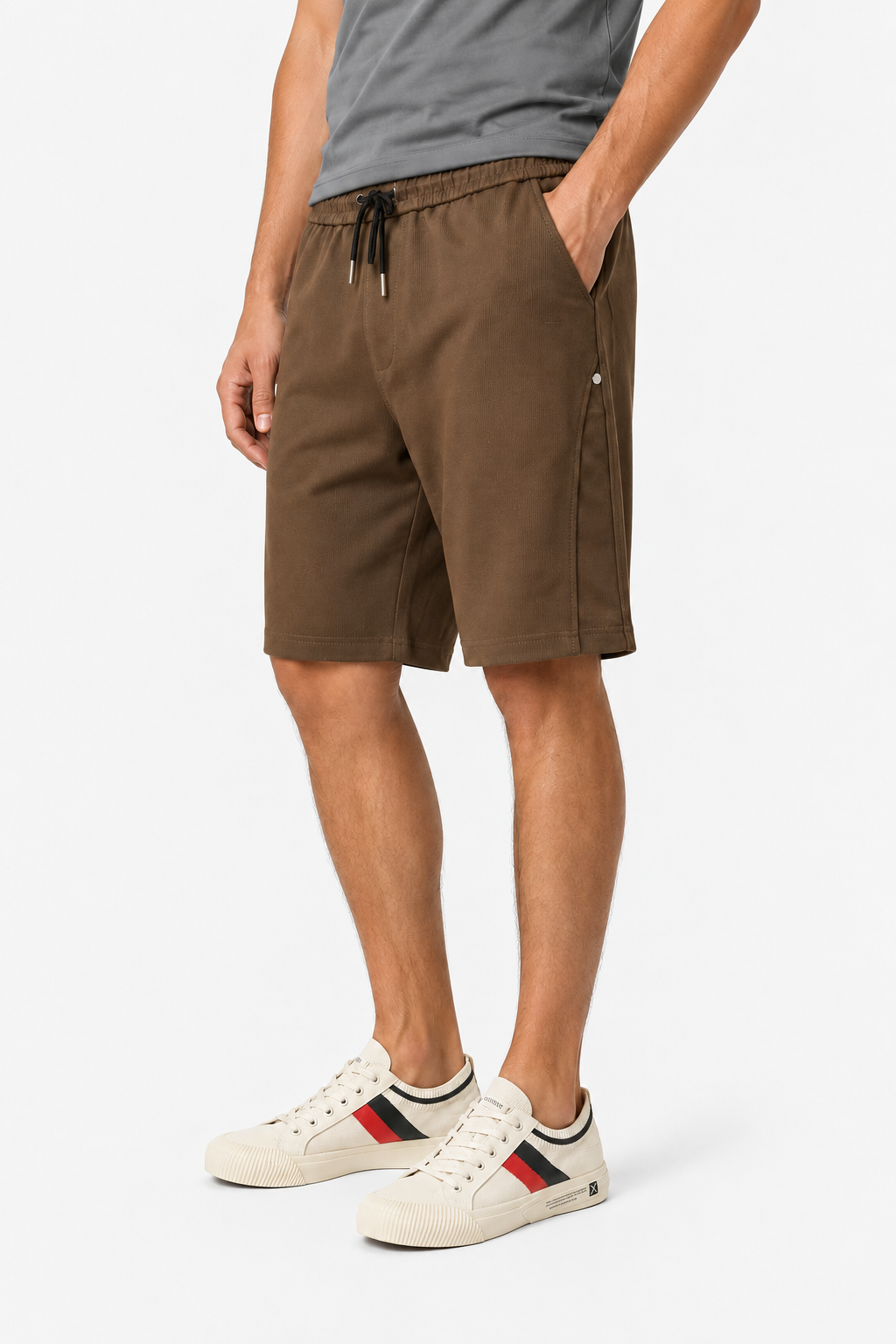 Side Pockets Summer Short With Drawstring
