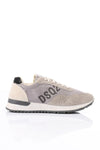 Shades of Beige Velour Comfy Sneakers