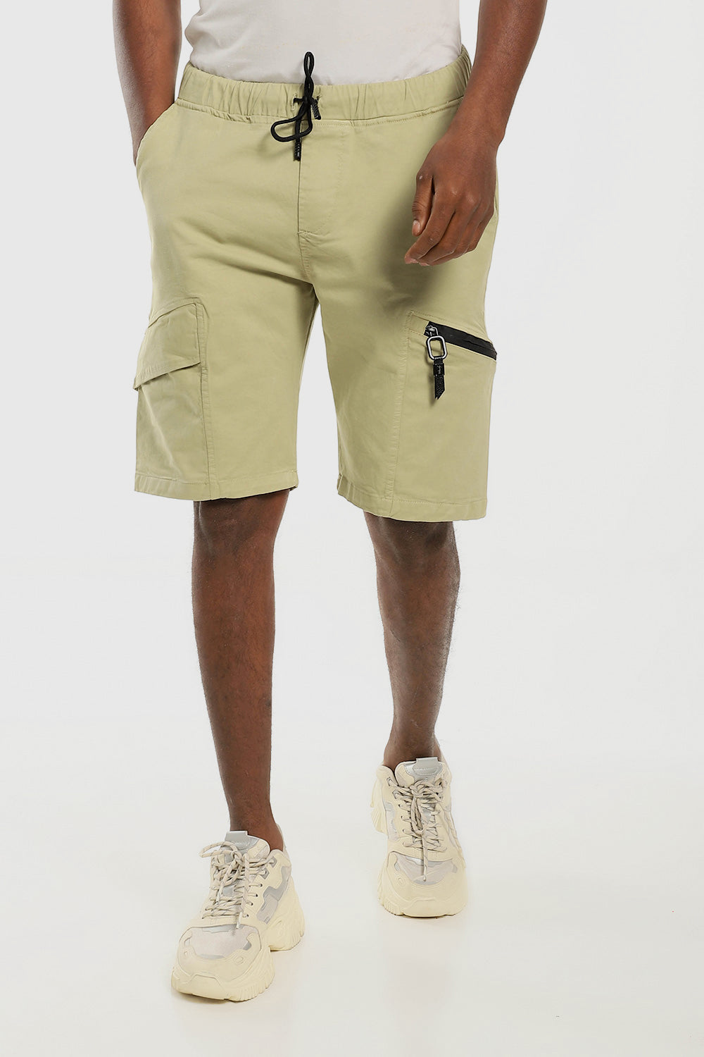 Knee Pockets Waist Drawstring