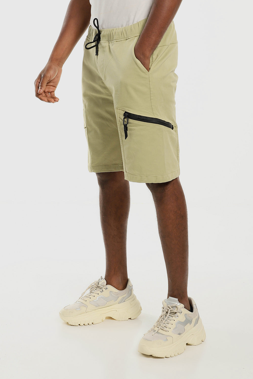 Knee Pockets Waist Drawstring