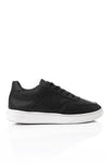 Black Comfy Leather Sneakers