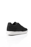 Black Comfy Leather Sneakers