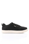 Leather With Engraved Pattern Black Sneakers