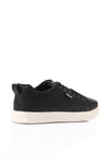 Leather With Engraved Pattern Black Sneakers