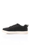 Leather With Engraved Pattern Black Sneakers