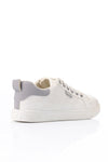 Leather With Engraved Pattern White Sneakers