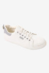 Leather With Engraved Pattern White Sneakers