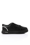 Black Engraved Shapes Elegant Sneakers