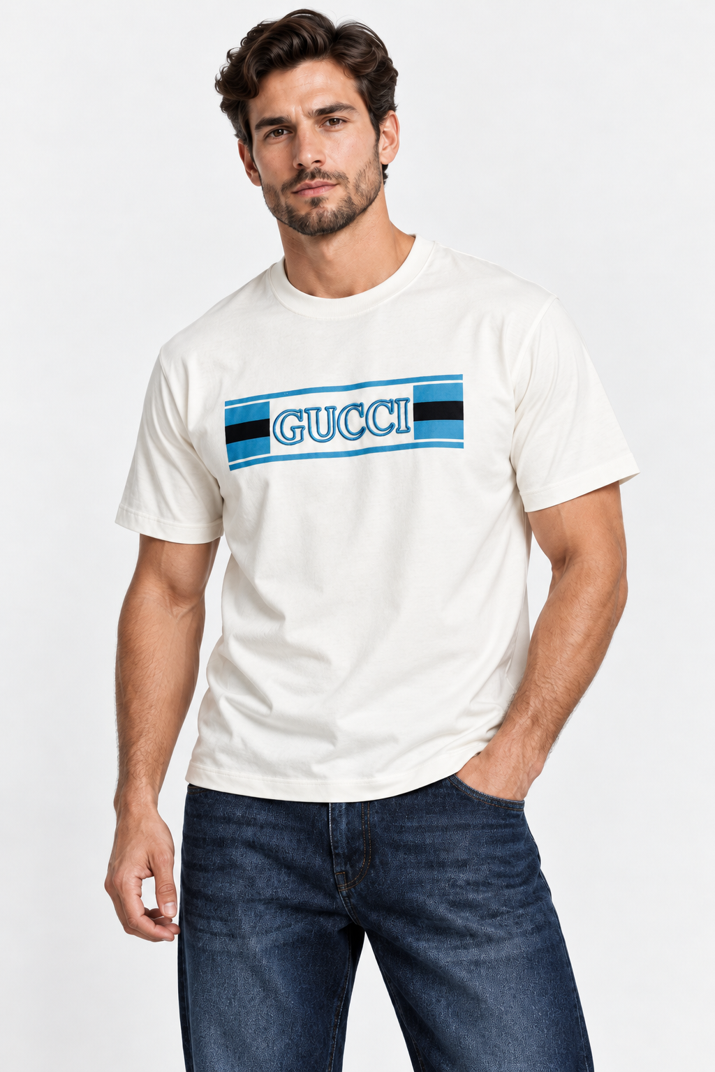 Gradient Logo White T-Shirt