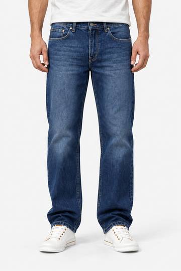 Men's Wide Leg Jeans – Navy Blue