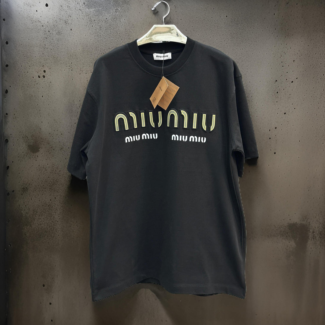 "Miu Miu"Comfy Printed Black T-Shirt