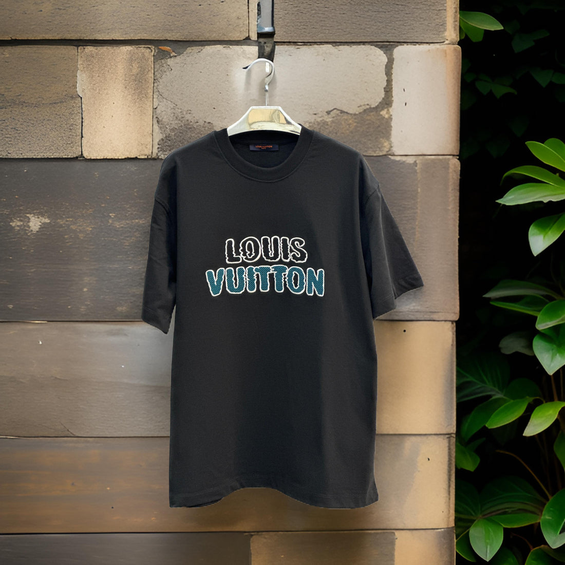 "LOUIS VUITTON"Comfy Printed Black T-Shirt
