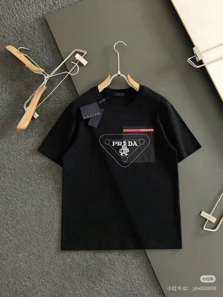 Men's Black Embossed Logo T-Shirt