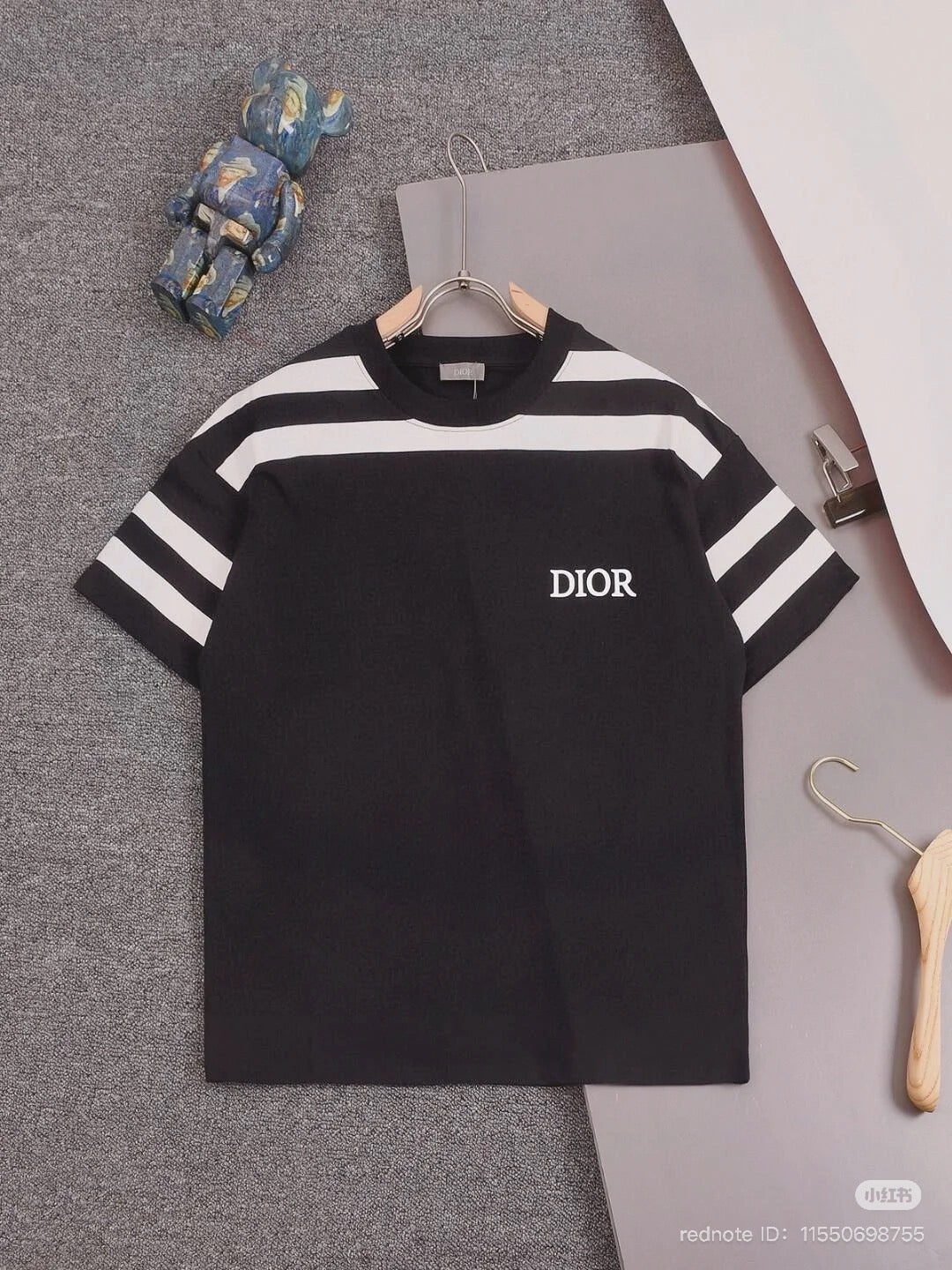 "Dior"Comfy Printed Black T-Shirt