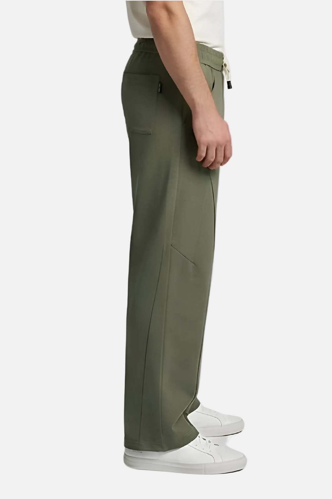 Men’s Casual Wide Leg Jogger Pants – Adjustable Drawstring -Olive