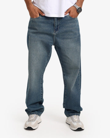 Men's Wide Leg Jeans – Dark Blue