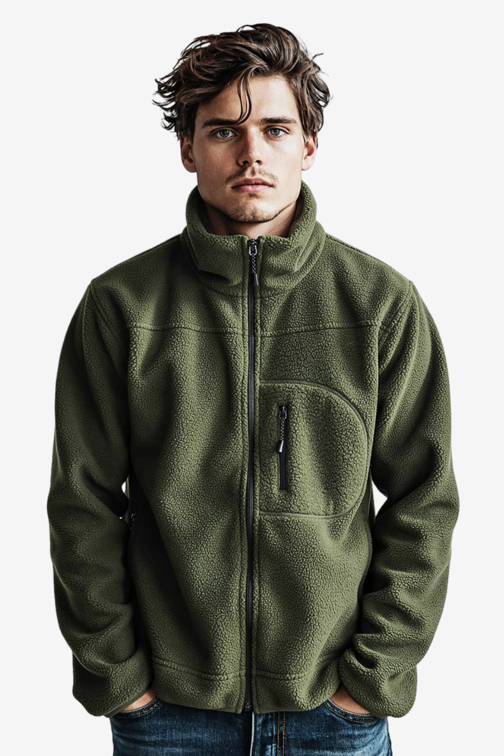 Ribbed Cuffs & Hem Quilted Hooded  Jacket