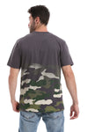 Camouflage Printed Pattern Slip On Short Sleeves Casual T-Shirt - White