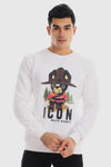 Round Neck Printed Coziness Sweatshirt