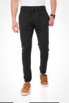 jebarden -Side Zipped Pockets Dark Pants