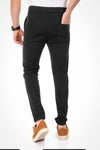 jebarden -Side Zipped Pockets Dark Pants